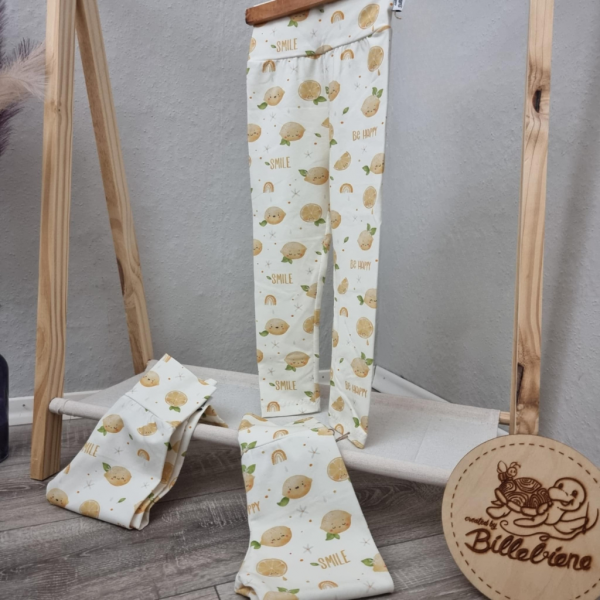 3 Leggings Zitrone für Babys und Kinder