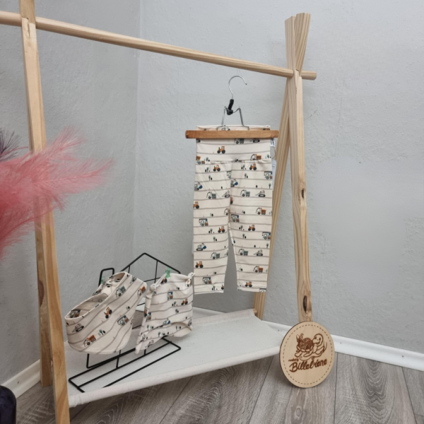 Beispiel Set Baufahrzeuge Leggings für Babys und Kinder
