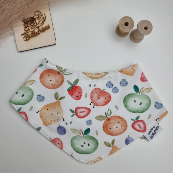 Halstuch mit Druckknopf Obst 0-6 Monate