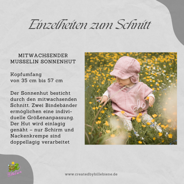 Einzelheiten zum Schnitt Sonnenhut
